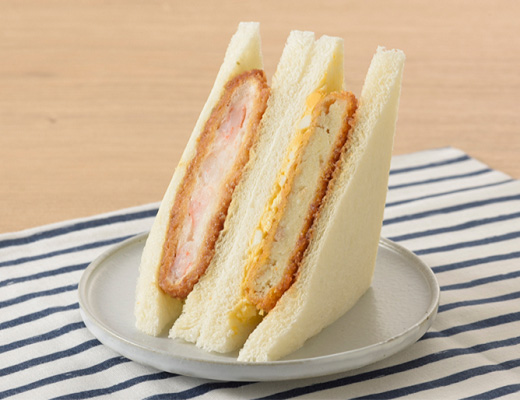 海老カツ＆コロッケサンド