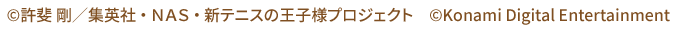 &copy;許斐 剛／集英社・ＮＡＳ・新テニスの王子様プロジェクト　&copy;Konami Digital Entertainment
