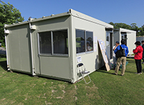 熊本地震で設置したプレハブ仕様のコミュニティスペース