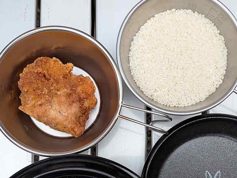 まんまる鶏とお米、シンプル