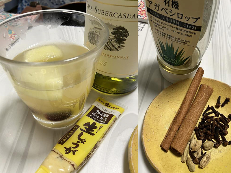 白ワインでホットサングリア