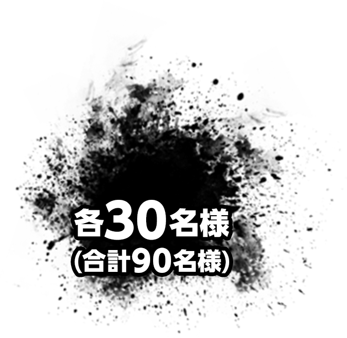 各30名様(合計90名様)