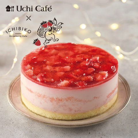Uchi Café×ICHIBIKO いちごミルクのムースケーキ（3.5号相当）