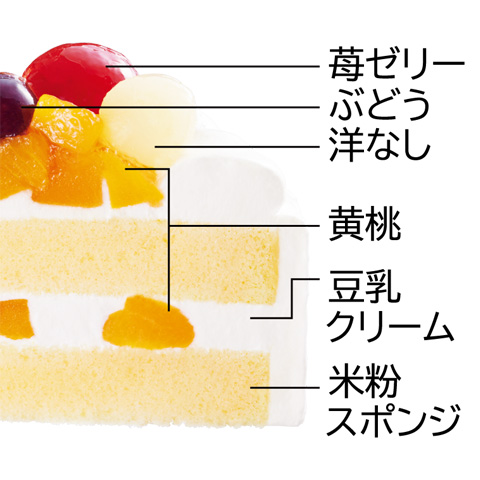 卵・乳・小麦を使わないケーキ 5号