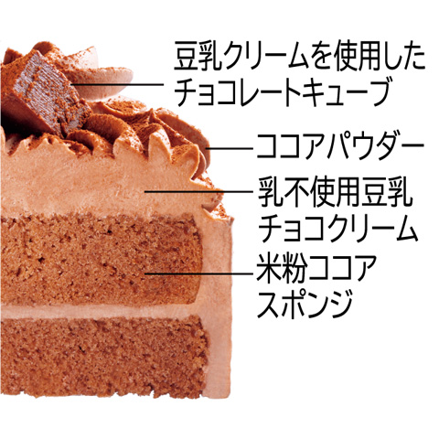 卵と乳と小麦不使用のチョコレートケーキ 5号