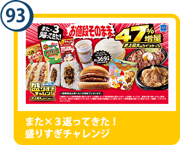 93. また×３返ってきた！盛りすぎチャレンジ