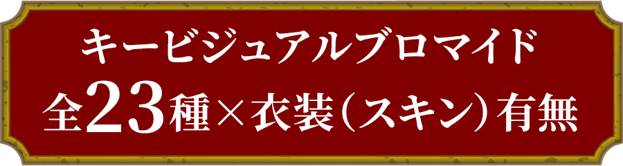 キービジュアルブロマイド 全23種×衣装(スキン)有無