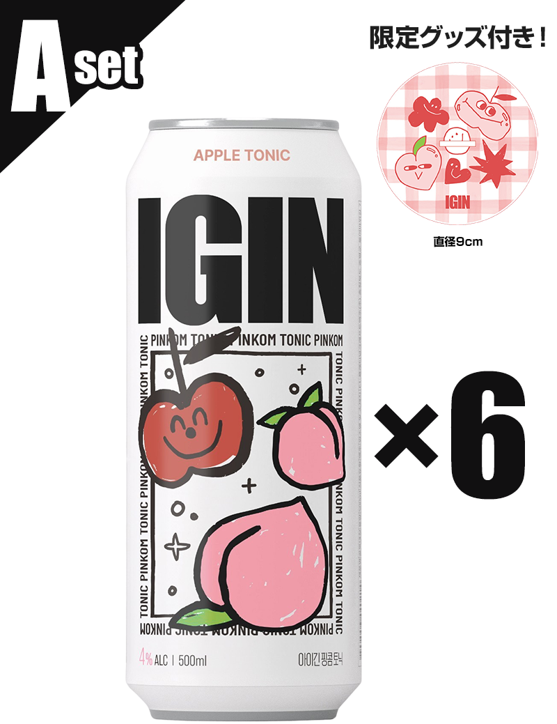 IGIN アップルトニック PINKOM(ピーチ) 6本セット 画像