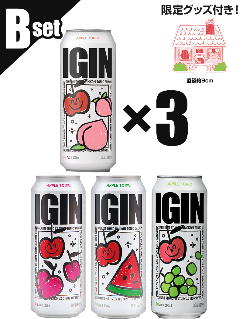 IGIN アップルトニック PINKOM(ピーチ) シリーズ6本セット 画像