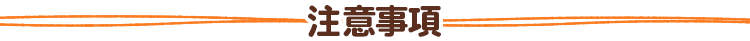 注意事項