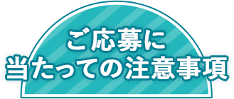 ご応募に当たっての注意事項