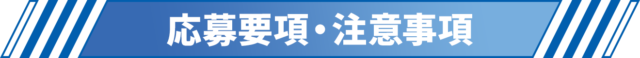 応募要項・注意事項