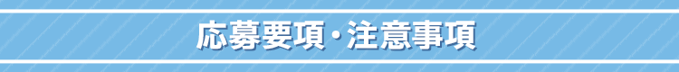 応募要項・注意事項