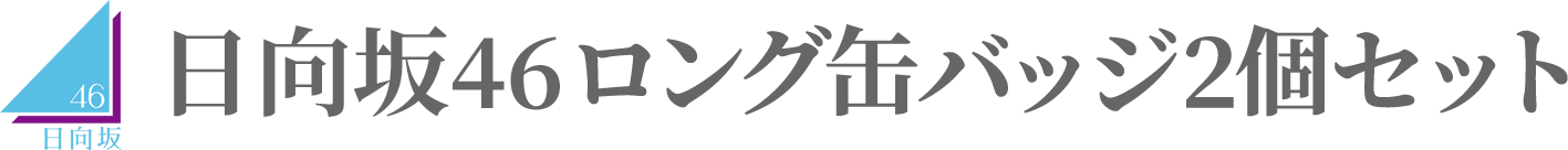 日向坂46 ロング缶バッジ2個セット