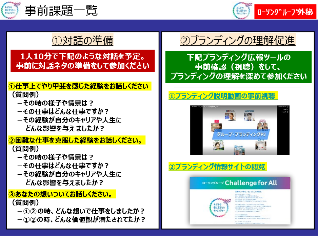 ①対話の準備②ブランディンクの理解促進