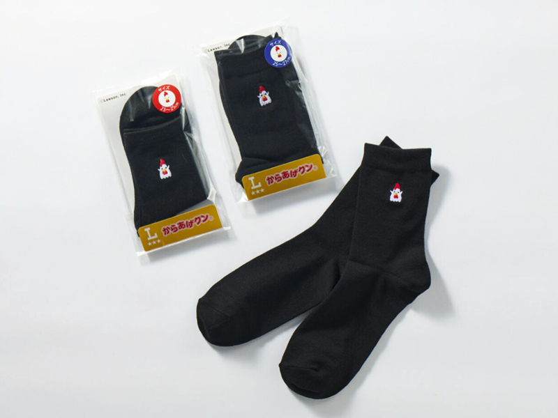 からあげクン靴下　黒