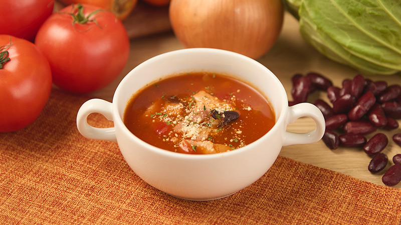 ローソン　食物繊維が摂れる　ミネストローネ