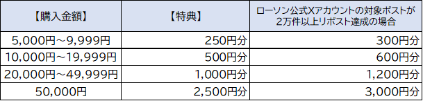 購入金額に応じてQUOカードPayをプレゼント