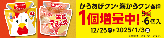 からあげクン・海からクン各種　1個増量