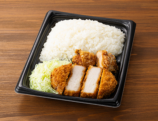 ごはん大盛！厚切りロースとんかつ＆から揚げ弁当