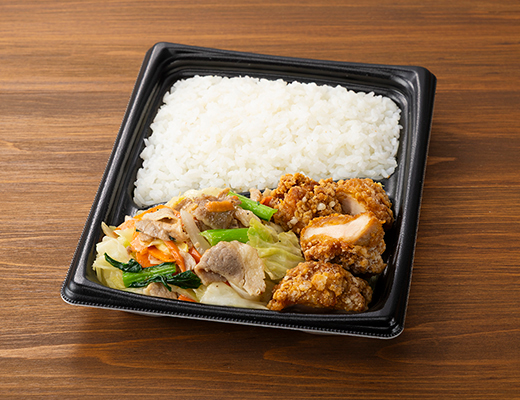 盛合せ弁当(肉野菜＆鶏から)