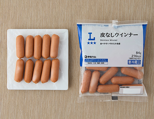 皮なしウインナー