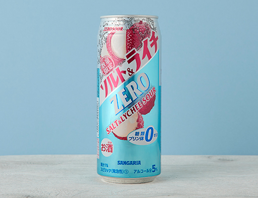 サンガリア　ゼロサワー　ソルト＆ライチ　500ml