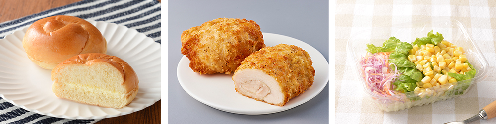 NL　もっちりとしたマーガリンサンド　2個入 まんまる鶏 コーンサラダ